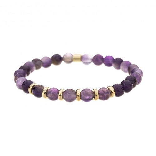 Amethyst Semi Precious 6mm Stone Bracelet