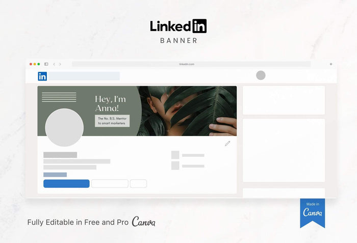 Ladystrategist Anna Linked In Banner Canva Template instagram canva templates social media templates etsy free canva templates