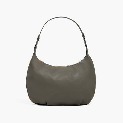front view of Aoyama 2 Leather in Green with a short shoulder strap length