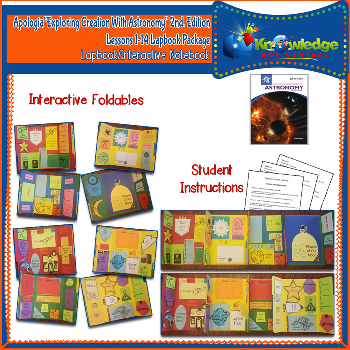 Apologia Exploring Creation with Astronomy 2nd Edition Lapbook Package (Lessons 1-14)