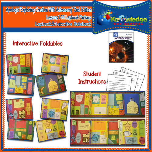 Apologia Exploring Creation with Astronomy 2nd Edition Lapbook Package (Lessons 1-14)
