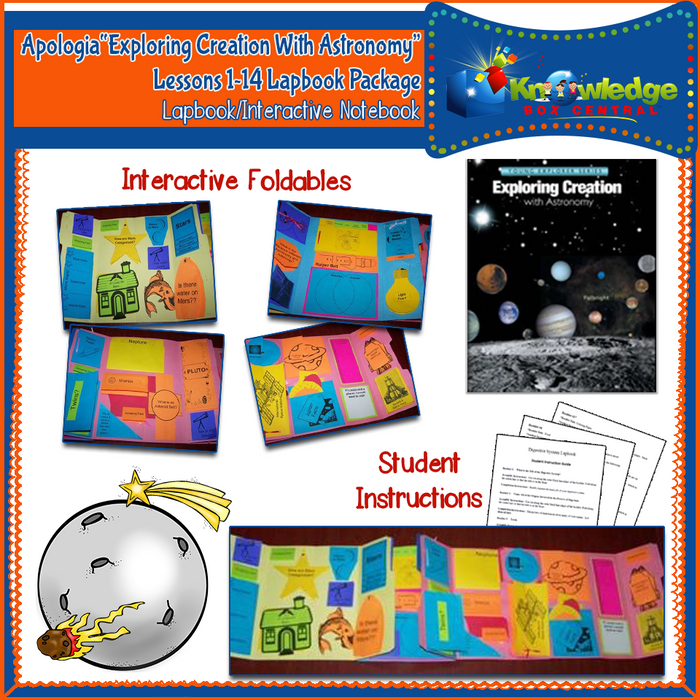 Apologia Exploring Creation with Astronomy Lapbook Package (Lessons 1-14)