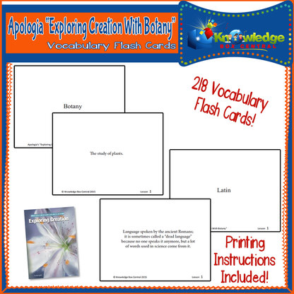 Apologia Exploring Creation with Botany Lapbook Package (Lessons 1-13)