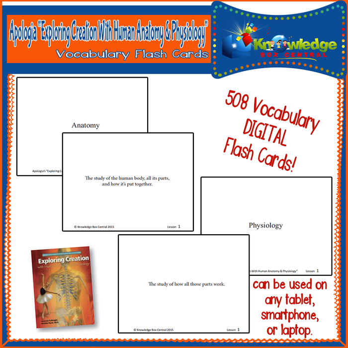 Apologia Exploring Creation with Human Anatomy & Physiology Lapbook Package (Lessons 1-14)