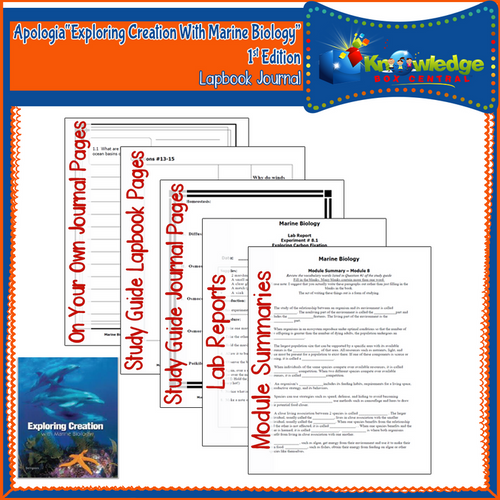 Apologia Exploring Creation with Marine Biology 1st Edition