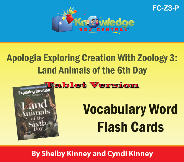Apologia Exploring Creation with Zoology 3: Land Animals of the 6th Day Lapbook Package (Lessons 1-14)