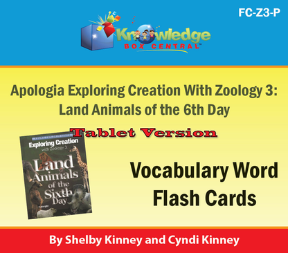 Apologia Exploring Creation with Zoology 3: Land Animals of the 6th Day Lapbook Package (Lessons 1-14)