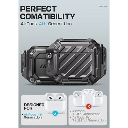 Apple AirPods 4 Unicorn Beetle PRO Rugged Case(open box)-Black