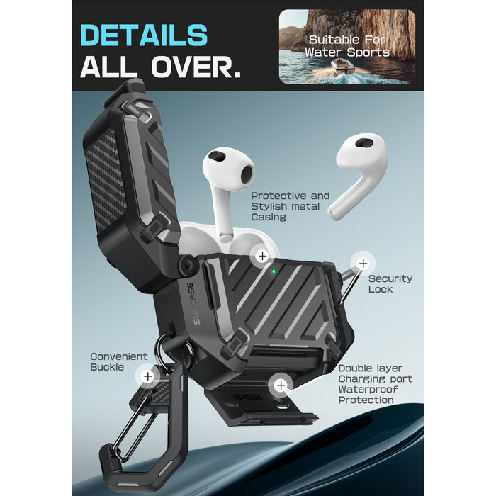 Apple AirPods 4 Unicorn Beetle PRO Rugged Case(open box)-Black