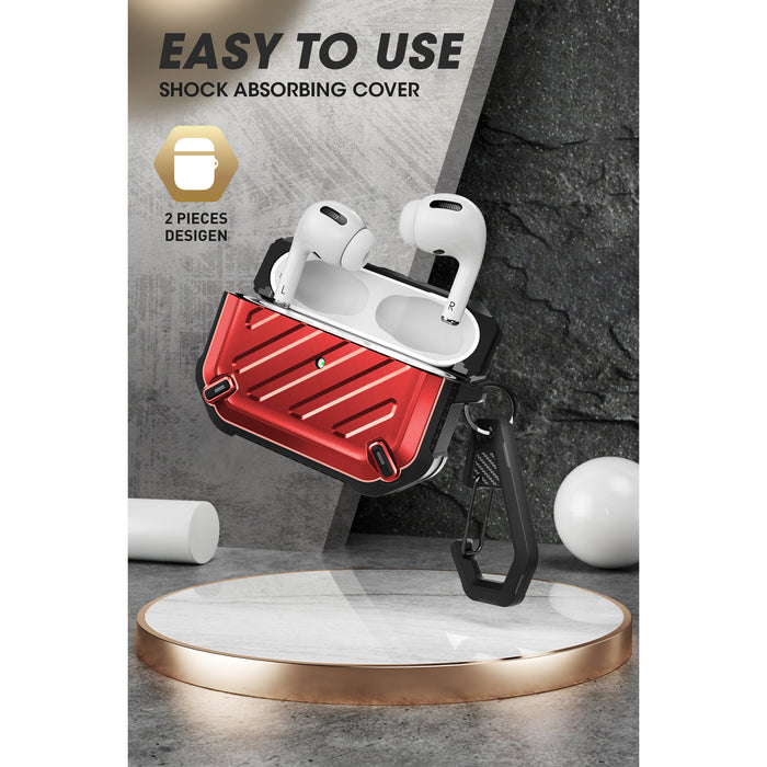 Apple AirPods Pro 2 Unicorn Beetle PRO Rugged Case-Metallic Red