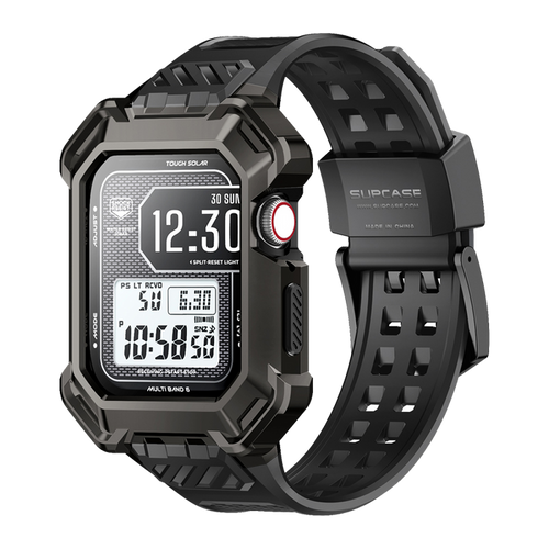 Apple Watch Unicorn Beetle PRO XT Rugged Metal Watch Band Case (44mm/45mm)-Gun Metal