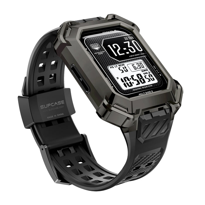 Apple Watch Unicorn Beetle PRO XT Rugged Metal Watch Band Case (44mm/45mm)-Gun Metal