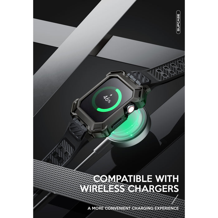 Apple Watch Unicorn Beetle PRO XT Rugged Metal Watch Band Case (44mm/45mm)-Gun Metal