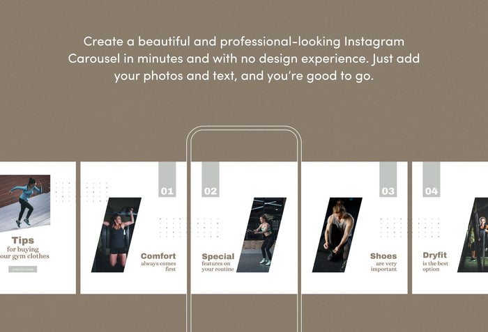 Ladystrategist Arya Fitness 6-Page Carousel Canva Template instagram canva templates social media templates etsy free canva templates