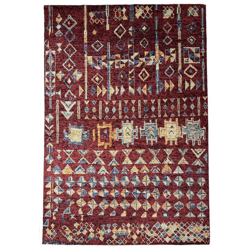 Atlas Bordeaux Hand Knotted Rug Rectangle image