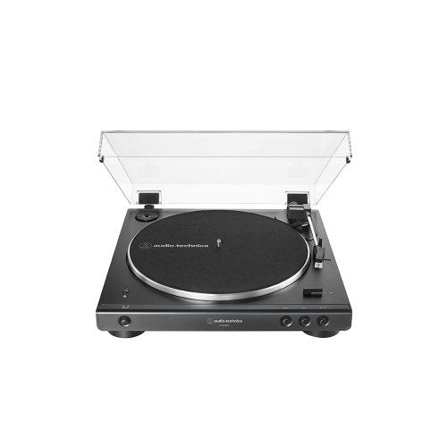 Audio Technica ATLP60XBTBK Fully Automatic Bluetooth Wireless Belt-Drive Stereo Turntable in Black Black
