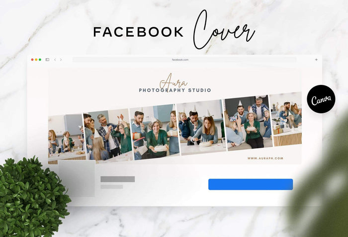 Ladystrategist Aura Facebook Cover for Photographers - Editable Canva Template instagram canva templates social media templates etsy free canva templates