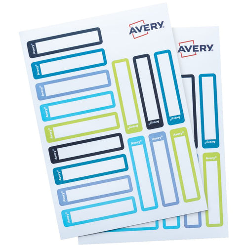 Avery Kids Pencil Labels Blue / Green 30pc