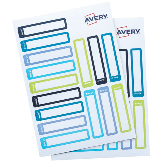Avery Kids Pencil Labels Blue / Green 30pc