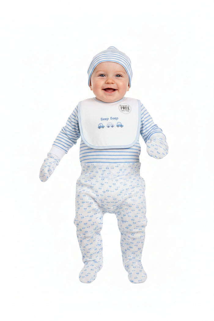 Baby 5 Pieces Gift Set with Paper Gift Bag - Hello Baby Gp-25-1350