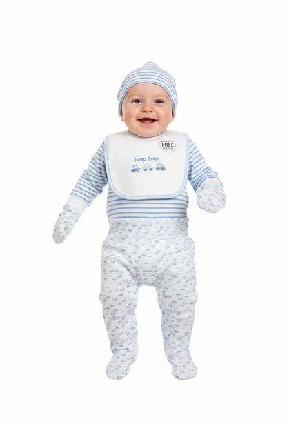 Baby 5 Pieces Gift Set with Paper Gift Bag - Hello Baby Gp-25-1350