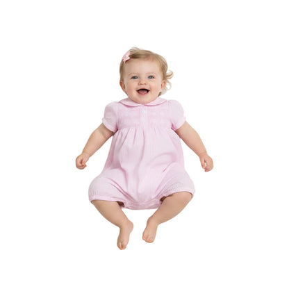 Baby Girls Smocked Romper - Pink (0-9M) (PK6) H12807