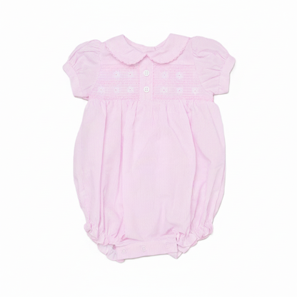 Baby Girls Smocked Romper - Pink (0-9M) (PK6) H12807