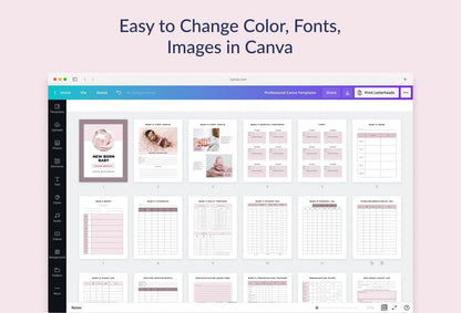 Ladystrategist Baby Planner Canva Template instagram canva templates social media templates etsy free canva templates