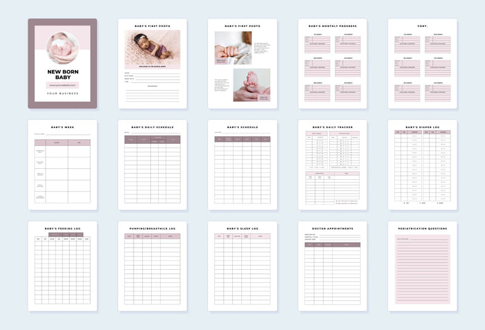 Ladystrategist Baby Planner Canva Template instagram canva templates social media templates etsy free canva templates