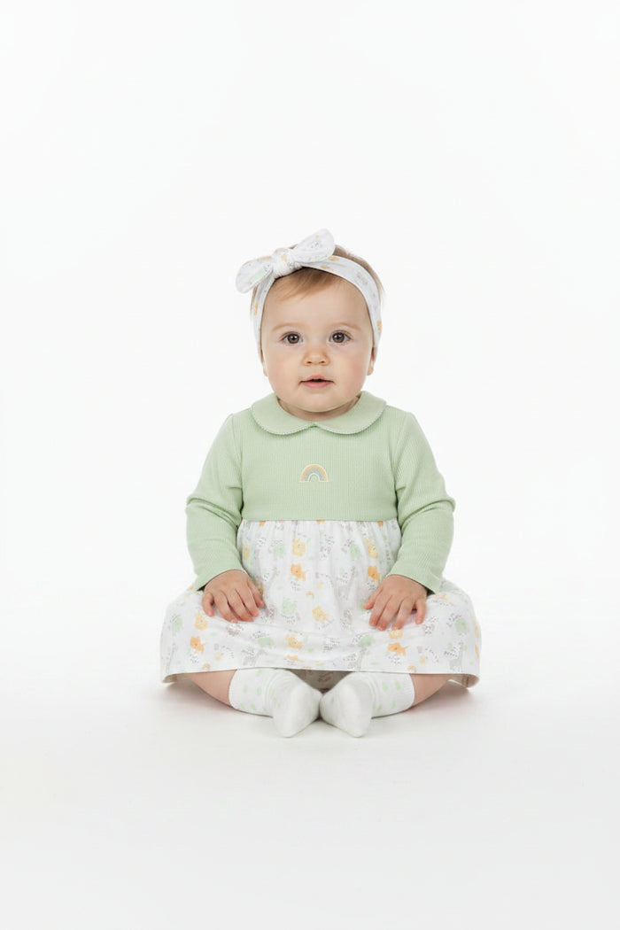 Baby Sage Dress Headband & Socks Outfit (Pack of 6) - M14272