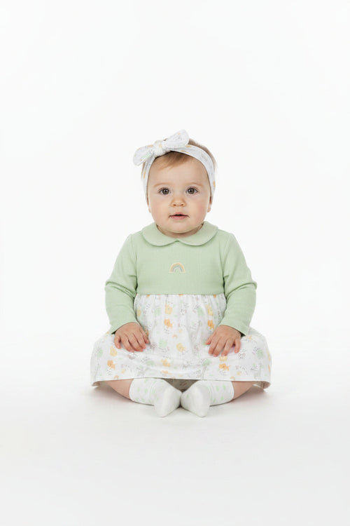 Baby Sage Dress Headband & Socks Outfit (Pack of 6) - M14272