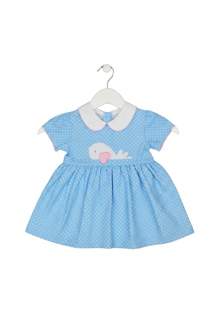 Baby Summer Dress - Polka Dolphin (1-2yrs) (PK6) - K34217