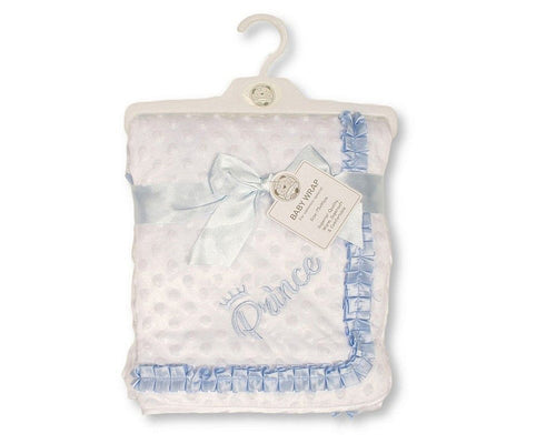 Baby Velour Bubble Wrap with Lace - Prince (PK1) (75x90cm) BW-112-2032