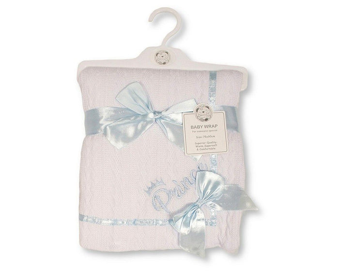 Baby Wrap with Bow and Lace - Prince (PK1) (75x90cm) BW-112-2034
