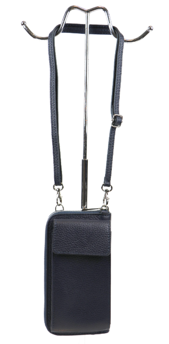 Bagitali Ava Crossbody Leather Purse / Phone Bag - Chocolate