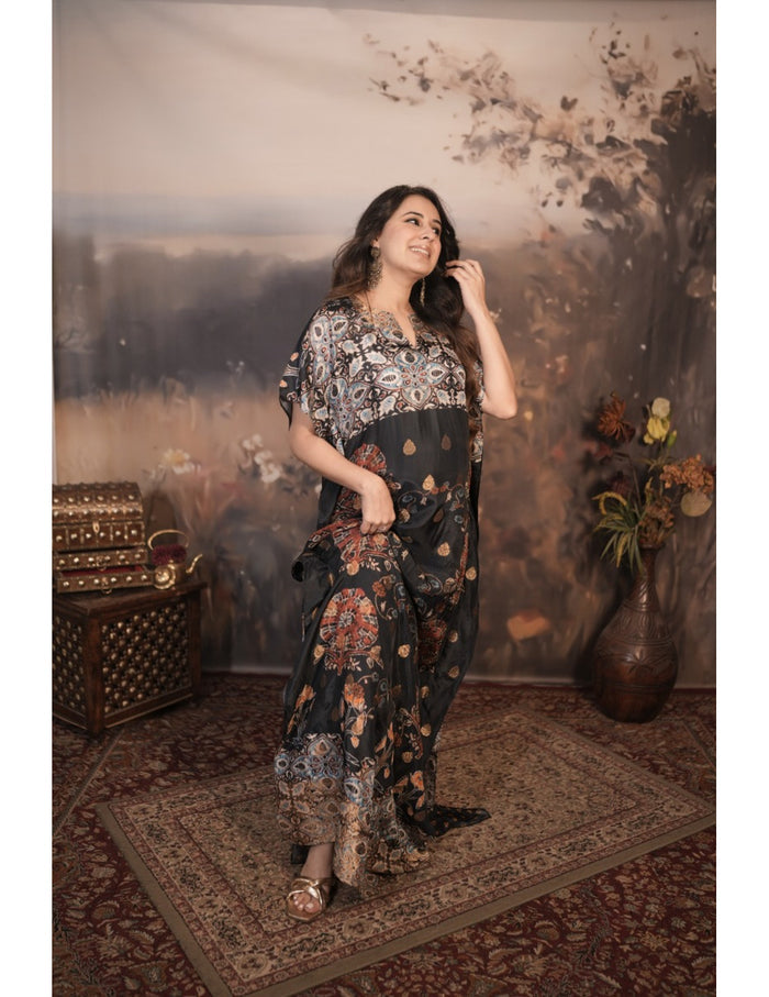 Banarasi Multicolour Long Kaftan
