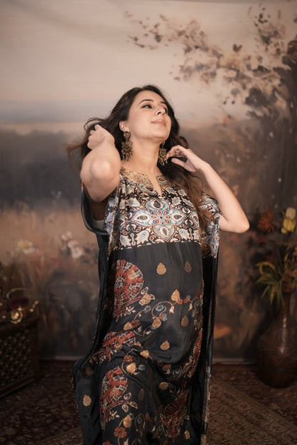 Banarasi Multicolour Long Kaftan
