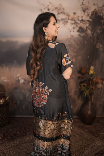 Banarasi Multicolour Long Kaftan