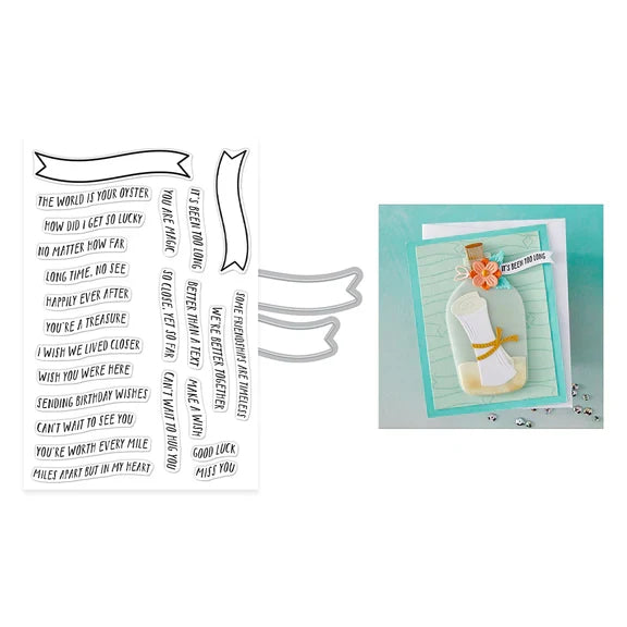 banner days stamp & die set by Hero Arts