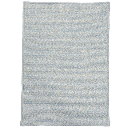 Beach Barn Tweed Baby Blue Braided Rug Cross Sewn Rectangle image