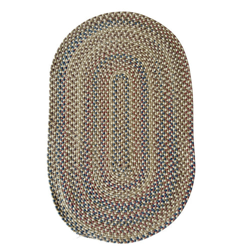 Beachwood Vanilla Multi Braided Rug Oval image