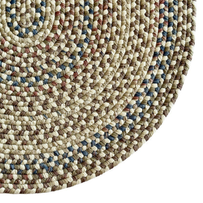 Beachwood Vanilla Multi Braided Rug Oval image
