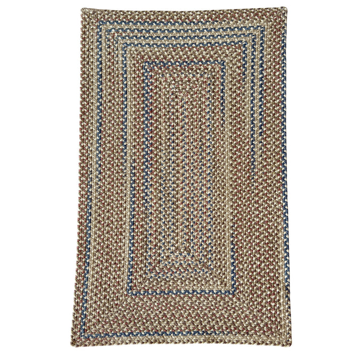 Beachwood Vanilla Multi Braided Rug Concentric Rectangle image