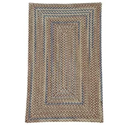 Beachwood Vanilla Multi Braided Rug Concentric Rectangle image