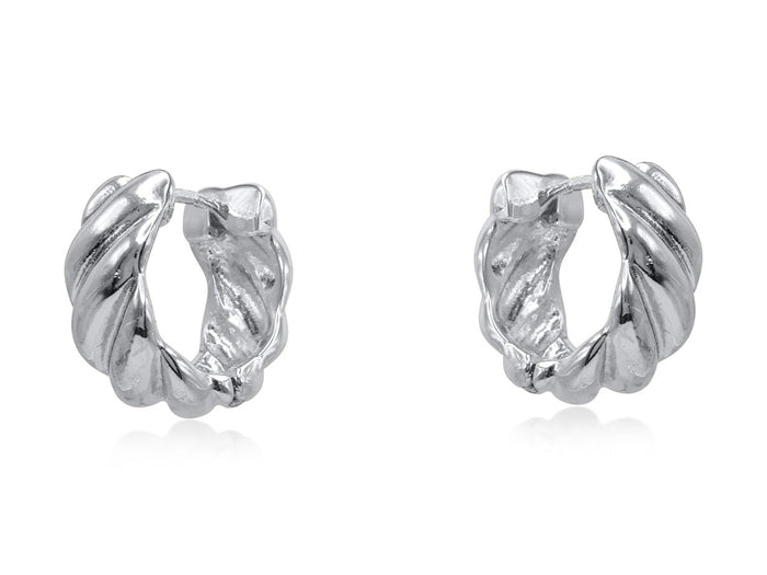 Bella Aer Hoop Earrings - Silver