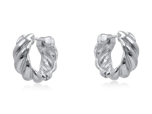 Bella Aer Hoop Earrings - Silver