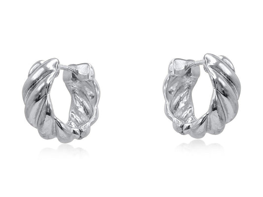 Bella Aer Hoop Earrings - Silver