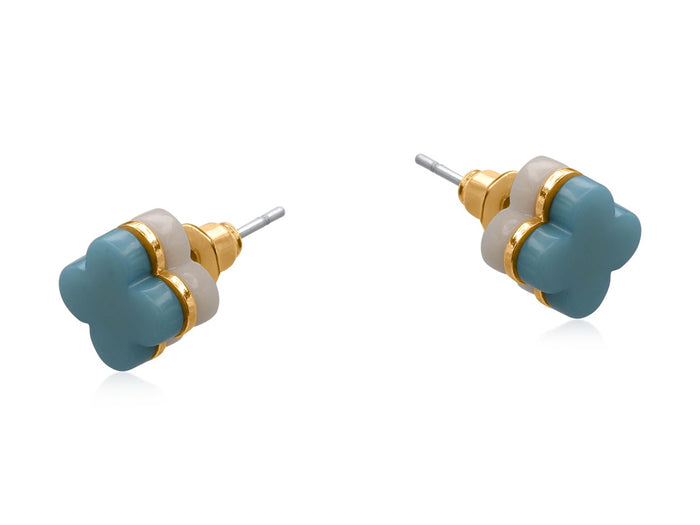 Bella Lucky Stud Earrings - Blue
