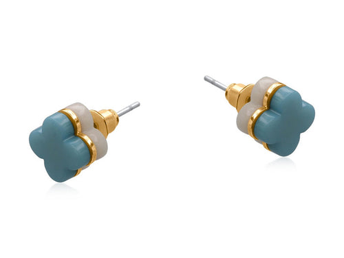 Bella Lucky Stud Earrings - Blue