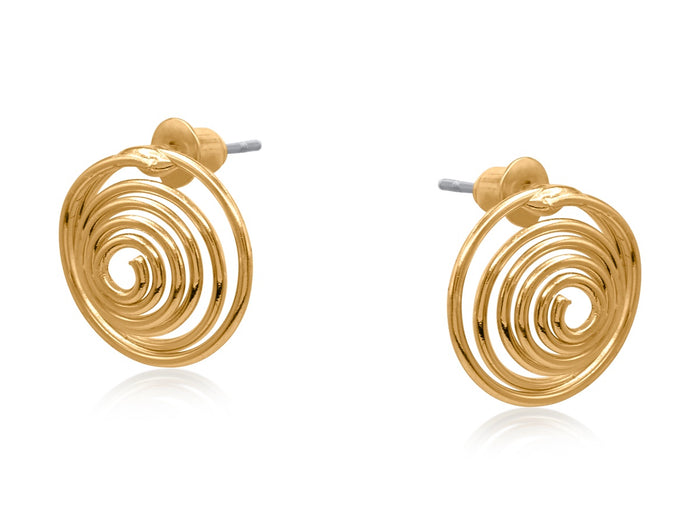 Bella Spiral Earrings - Gold